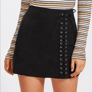 Black Suede Skirt